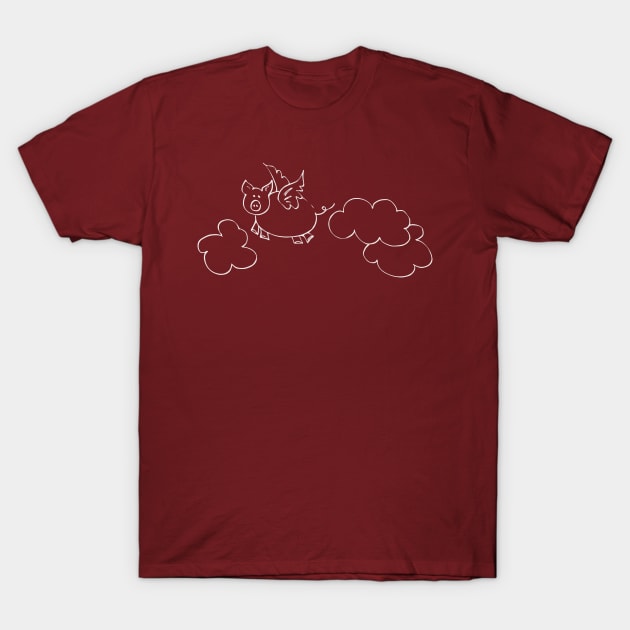 Happy Little Flying Pig T-Shirt by borgendorf